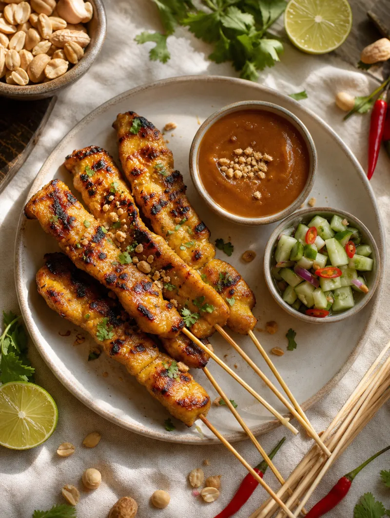 Satay with Peanut Sauce